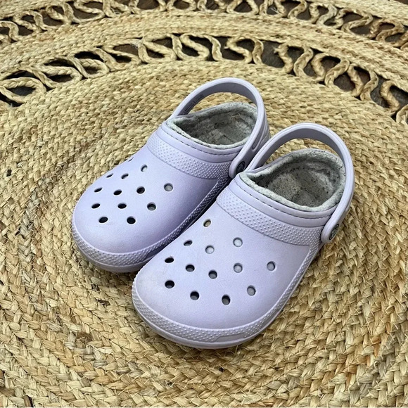 Crocs Dual Comfort Purple Women's 7 Fleece Lined Slip Clog - Picture 3 of 3